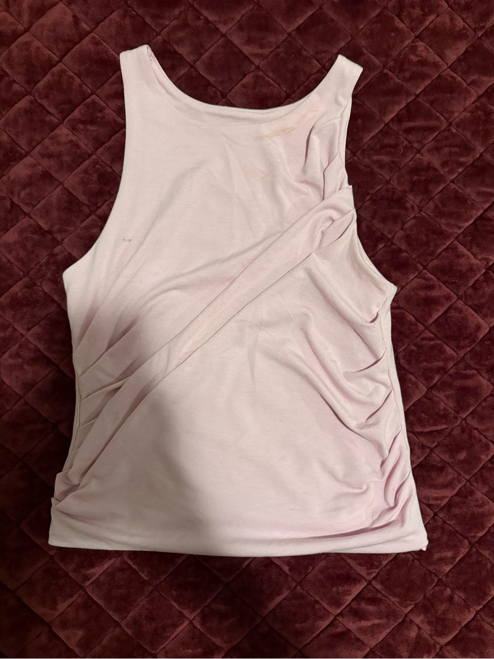 Light Pink Women’s Sleeveless Draped Tank Top